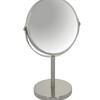 Brushed Metal Mirror 2X Magnification