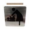 Horizontal Wall Mounted Baby Changing Station HDPE Antibacterial Black