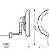Espejo de latón tubular ligero