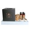 Kit de Bandeja Blanca para Amenities y Cubo de Pañuelos Negro