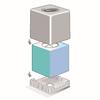 Cubo Cromado Abs Dispensador Tissue