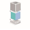 Dispensador de Pañuelos Cubo ABS Marrón