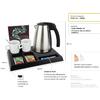 Wood Black Tray Signum With Star Kettle