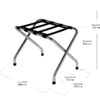 Black Luggage Carrier without Back