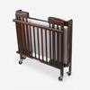 Dark Mahogany Folding Hotel Crib Bed