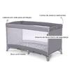 Grey Portable Travel Crib for Hotel