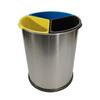  Cubo de Reciclaje de Acero Inoxidable con 3 Separadores