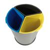  Cubo de Reciclaje de Acero Inoxidable con 3 Separadores