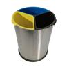 Cubo de Reciclaje de Acero Inoxidable con 3 Separadores