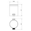 Papelera Inox 5L Brillo