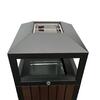 Ecoponto Cinzeiro Exterior 41L com Efeito Madeira