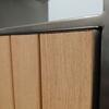 Stainless Steel Ashtray Recycling Bin with Wood Effect
