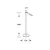 Chrome pole for queue manager cord Cube