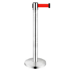 Poste Separador Acero Inox Cinta Roja Extensible