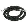 Cordão Preto Entrelaçado Separação 150cm com pontas cromadas