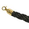 Cordão Preto Entrelaçado Separação 150cm com pontas douradas