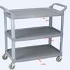 Carro catering preto  com 3 estantes