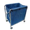 Carro Lavandaria Retangular Dobrável Inox com Saco 350L