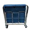 Carro Lavandaria Retangular Dobrável Inox com Saco 350L