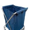 Carro Lavandaria Quadrado Encolher Metálico com Saco Azul 200L