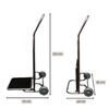 Carro Portaequipajes Plegable 2 Ruedas con Alfombra Negra