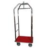 Carro Bagagem Hotel Cromado 99X59X189 Tapete Vermelho