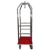 Carro Bagagem Hotel Cromado 99X59X189 Tapete Vermelho
