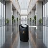 50L Coated Iron Waste Bin with Inner Container