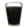 Outdoor Waste Bin Stainless Steel and Coated Iron