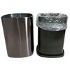 Cubo de Hotel Cuadrado 7L Cuerpo Doble y Bolsa Oculta Tungsteno