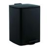 12L Square Pedal Bin with Soft Close Black