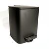Black Square Bucket 6L Soft Close