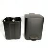 Black Square Bucket 6L Soft Close