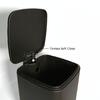 Black Square Bucket 6L Soft Close