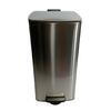 Cubo Basura Cuadrado de 30L Pedal Soft Close Acero Inoxidable Cepillado