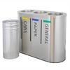Ecopunto de Reciclaje 3x40L en Acero Inoxidable