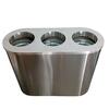 Ecopunto de Reciclaje 3x40L en Acero Inoxidable
