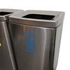 Ecopunto de Acero Inoxidable Anti-Huellas 3x30L