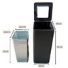 Ecopunto en Acero Pintado Negro con Cubo Interior Galvanizado