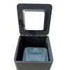 Ecopunto en Acero Pintado Negro con Cubo Interior Galvanizado