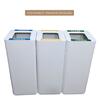 Ecopunto Triple de Acero Pintado Blanco con Cubos Galvanizados 90x30cm