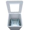 Ecoponto em Aço Pintado Branco Balde Interior Galvanizado 30x30cm