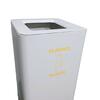 Ecoponto em Aço Pintado Branco Balde Interior Galvanizado 30x30cm