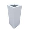 Ecoponto em Aço Pintado Branco Balde Interior Galvanizado 30x30cm