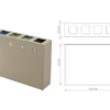 Hotel Recycling Bin 4 Compartments