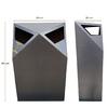 Papelera de Acero Inoxidable con Dos Aberturas – Cubo Interior Galvanizado