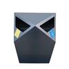 Papelera de Acero Inoxidable con Dos Aberturas – Cubo Interior Galvanizado