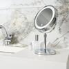 Winchester Chrome LED Table Mirror with Batteries