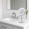Winchester Chrome LED Table Mirror with Batteries