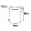 Soft Close Pedal Bin 3L Croft